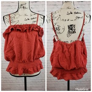 ♥️HOST PICK♥️ZENOBIA Ruffle Spaghetti Strap Top